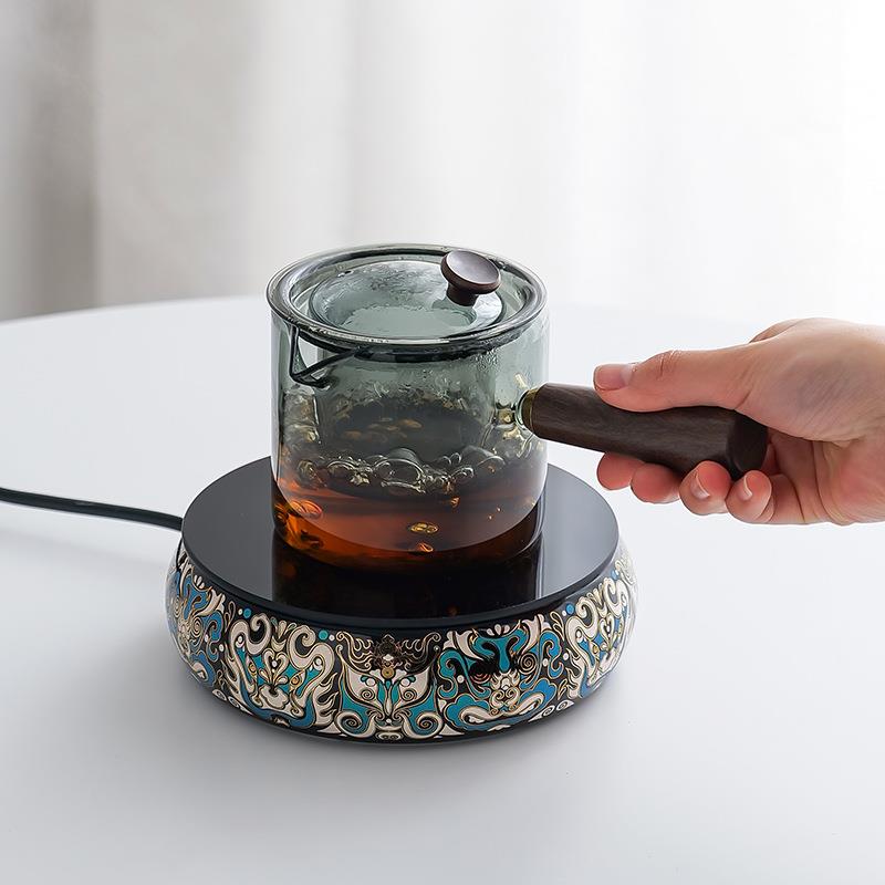 简约轻奢蒸煮电陶炉煮茶器具一体茶壶茶具套装家用玻璃耐热煮茶炉