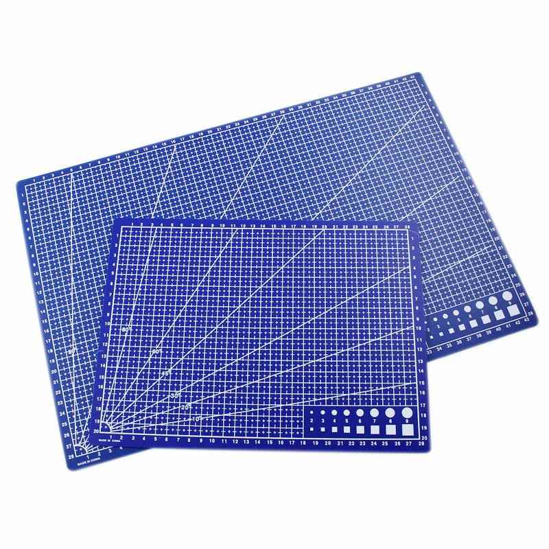 A4 A3单面PVC切割垫板刻度板介刀板 手工模型工具美术垫板蓝
