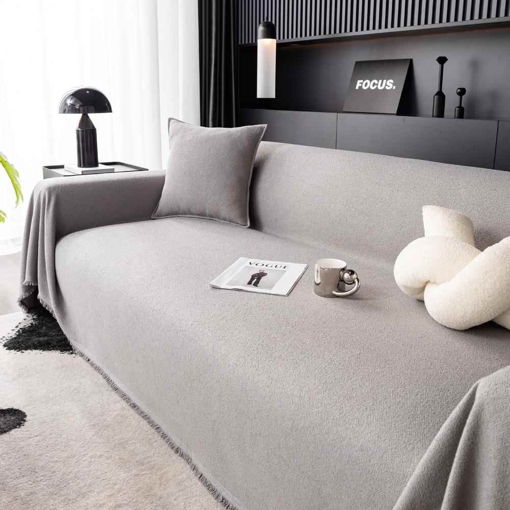 防水隔尿沙发盖布沙发巾北欧ins全盖沙发罩泰迪绒全包沙发垫子