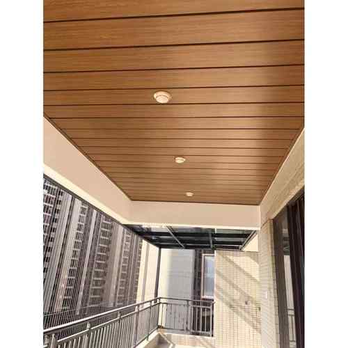 木纹长条铝扣板定制集成吊顶美式厨房阳台卫生间餐厅铝合金天花板