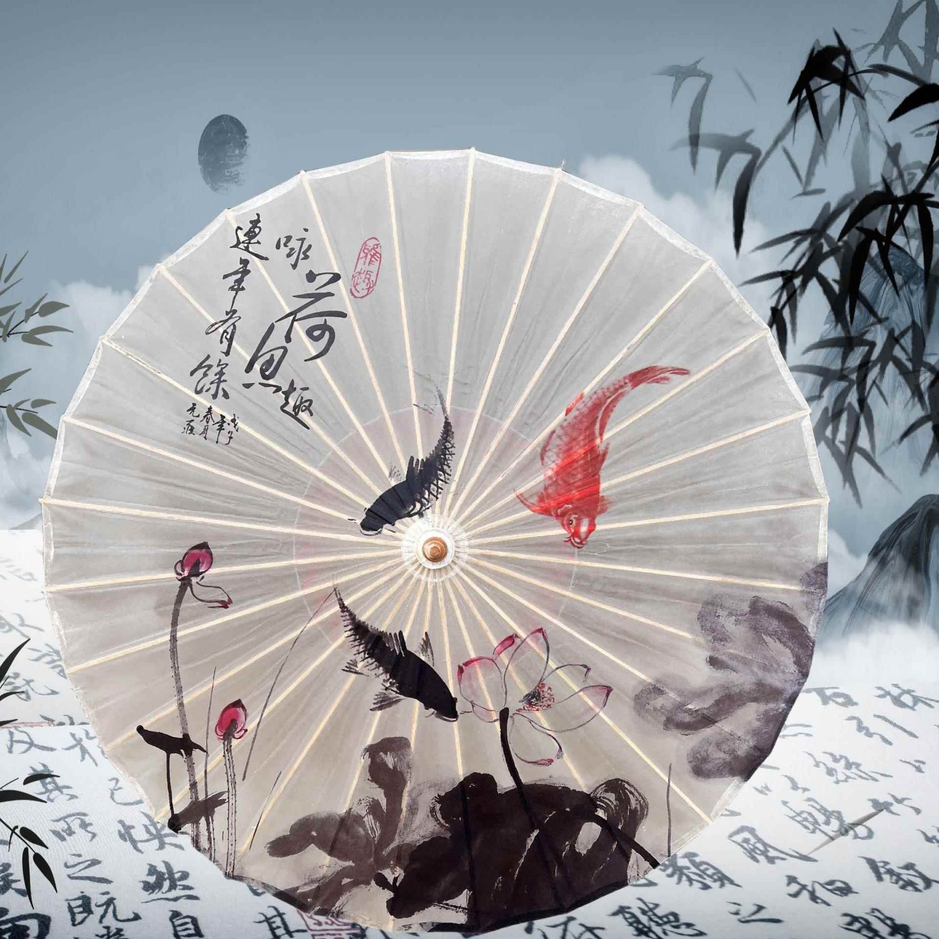 古风油纸伞女汉服伞纯手工摄影舞蹈伞道具防雨防晒实用桐油伞工厂