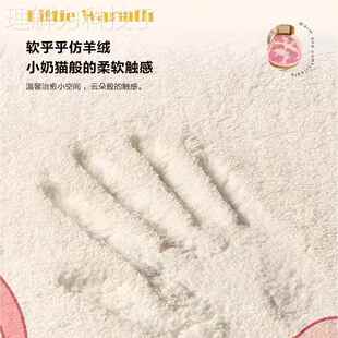 卧室42床边边地毯少女高级感加垫厚客仿羊绒地长条床毯厅床尾垫子