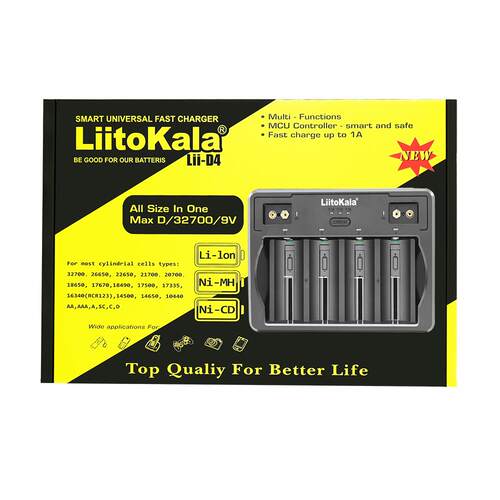 LiitoKala lii-D4 21700 18650 2665014500 9V 3.7V 电池充电器