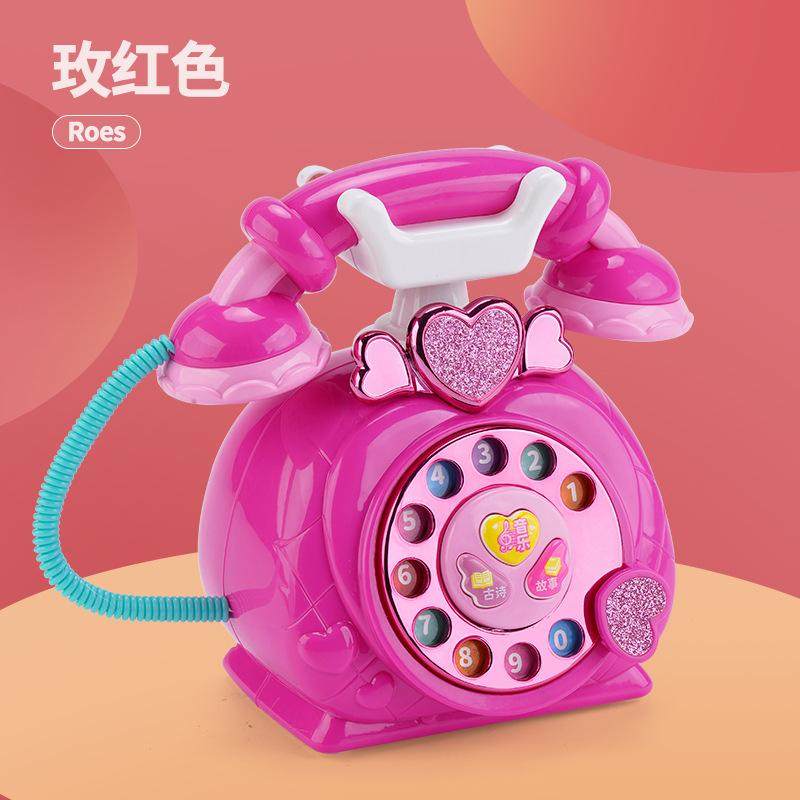 新款早教公主电话机电话益智座机仿真复古女孩儿童过家家音乐玩具,玩具/童车/益智/积木/模型,早教机/点读学习/拼音机,淘宝优惠券,粉丝福利购,淘宝优惠卷