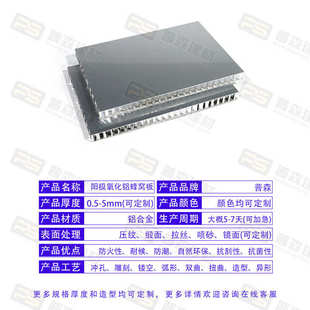 阳极氧化铝蜂窝板防火防潮别墅办公楼售楼部电泳电镀镜面磨砂铝板