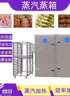 工业蒸汽蒸柜不锈钢双开门蒸煮设备 海鲜蒸房 海参鲍鱼蒸箱
