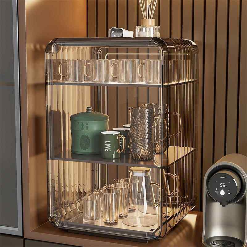 家用杯子收纳置物架防尘桌面厨房红酒杯办公室茶几玻璃杯子置物盒