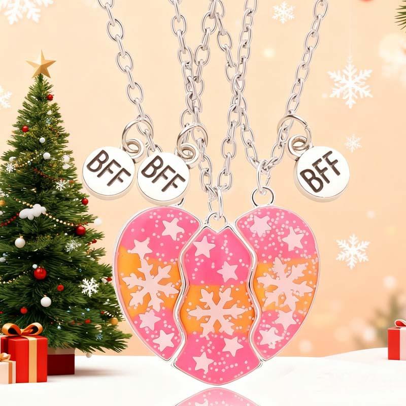 Magnetic Heart Mom & Daughter Necklace Matching Love Pendant - 实物图