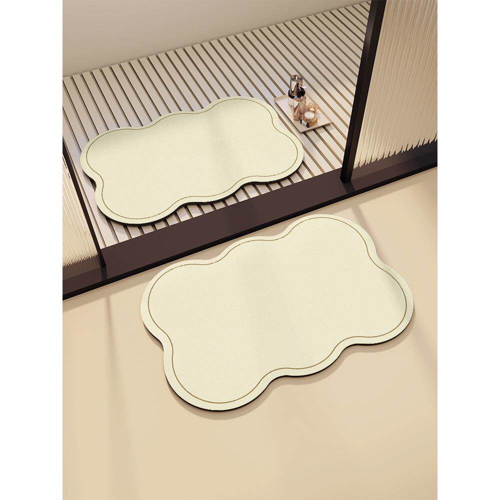 硅藻泥浴室地垫卫生间吸水垫防滑耐脏免洗脚垫洗手间厕所门口地毯