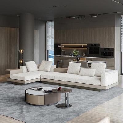 意式极简高端康纳利沙发棉麻布艺沙发现代简约组合客厅直排沙发
