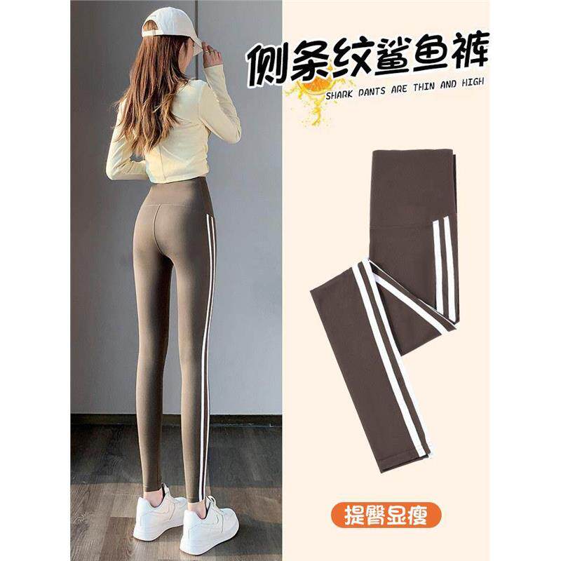 SPYB健身鲨鱼裤女外穿2026年春秋新款高腰小个子打底运动瑜伽裤子