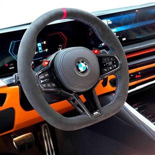 款 4系i3X5翻X31X手缝方向盘套皮革汽778车毛皮把新套 5系i5新3系