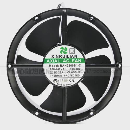 XINRUILIAN RAH2260B1-C 220V 20060 20CM圆形 正方形耐高温风扇