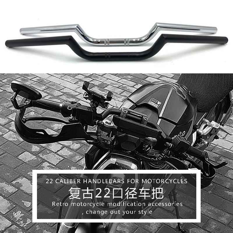 适用游侠gn棍王cg天俊复古摩托车改装通用22mm方向把车把M字把
