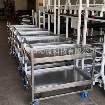 厂不锈钢手878推手车三层推家工具车移动推物料车车间周手转车