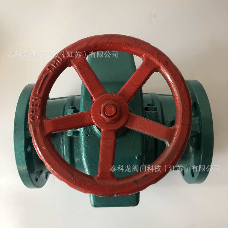GJ41X-10铸铁法兰挤压绕挠性膨胀胶手动管夹阀DN50 65 80 125 300