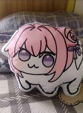 doro玩偶桃乐丝抱枕修狗粉头发狗搞怪胜利女神沙发靠垫动漫周边