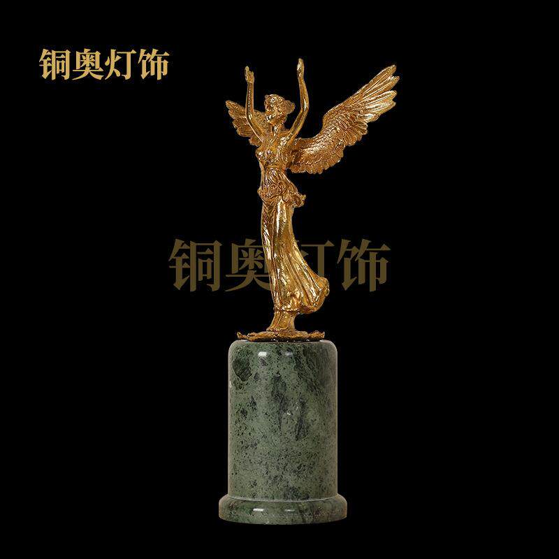 法式复古天使摆件欧式雕刻装饰艺术别墅客厅书房玄关奢华大理石
