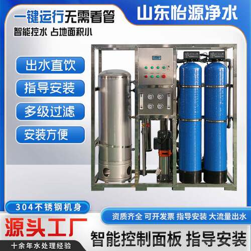 工业ro反渗透净水设备商用大型反渗透纯水机器ro去离子直饮水设备