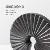 摆设中式 饰品现代扇形电视柜黑白新样板间简约 软色玄关摆件陶瓷装