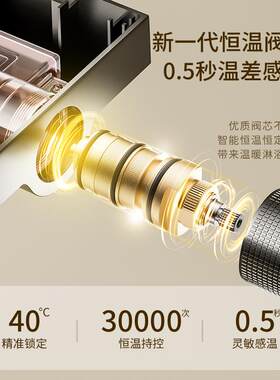 新款直销英歌尼斯恒温花洒淋浴花洒套装大顶喷显示屏钢琴按钮花洒