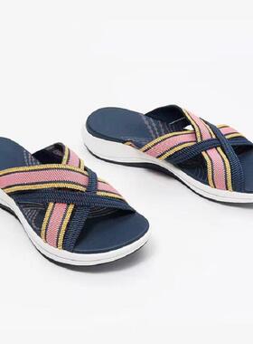 women platform shoes slip-on sandals fish mouth slippers拖鞋