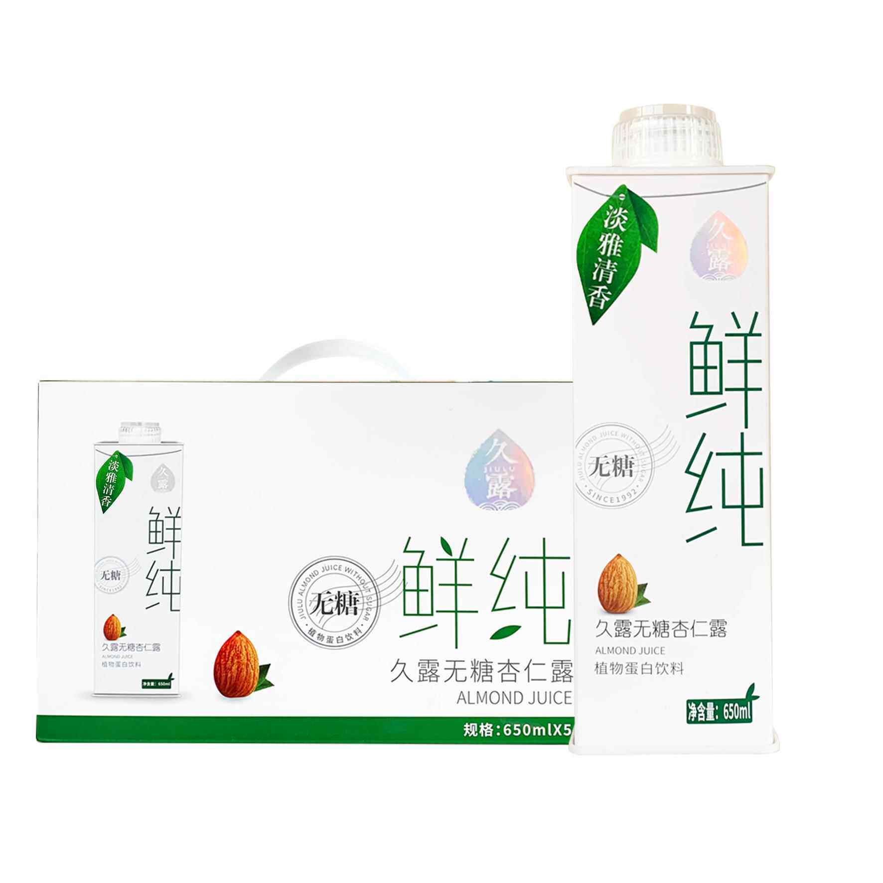 久露无糖杏仁露承德平泉特产植物蛋白纯杏仁饮料