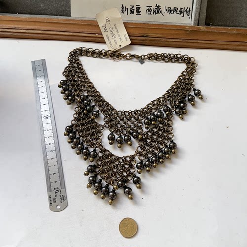 A3满48起包邮复古重感打标多吊坠项链