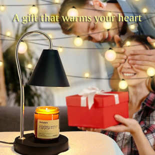 香薰熔蜡烛融蜡灯复古怀旧大理石融蜡灯家用创意台灯插电调光烛台