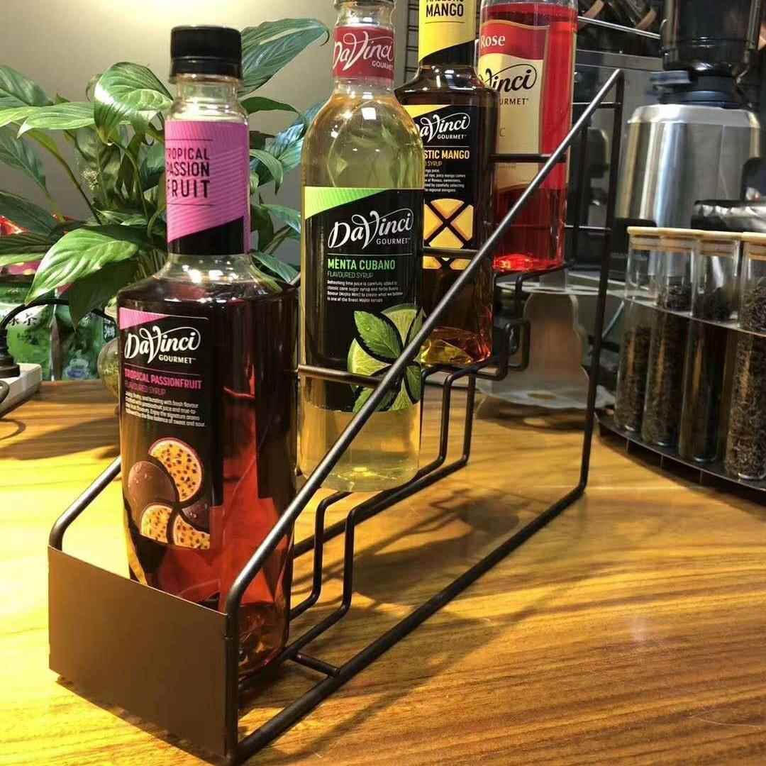 不锈钢果露架四层酒店台面莫林糖浆架展示架铁艺糖浆收纳置物架图片