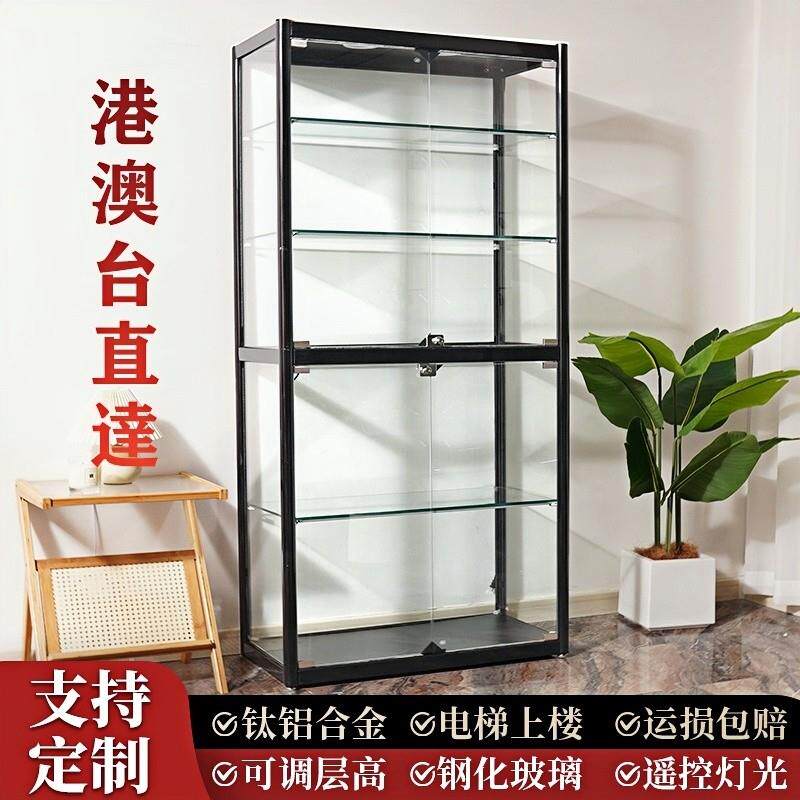 玻璃展示柜模型手办乐高收纳样品陈列柜台酒柜定制玩具展示柜家用