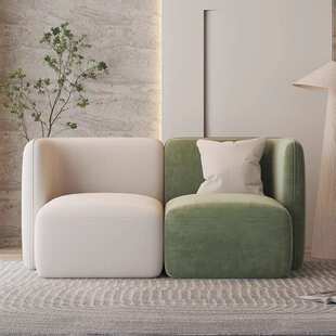 单人沙发椅客厅阳台休闲懒人小沙发大厅休息区接待洽谈桌椅组合