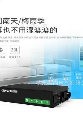 全热交换新风防霾除湿机YSC-30L空气净化别墅地下室抽湿