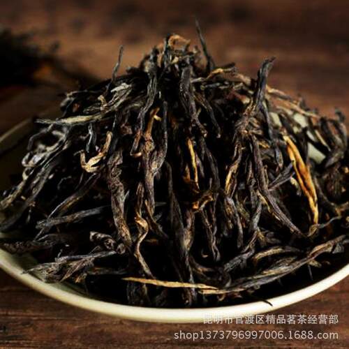 58经典松针滇红松针 芽叶理条 直条红茶 云南凤庆滇红茶