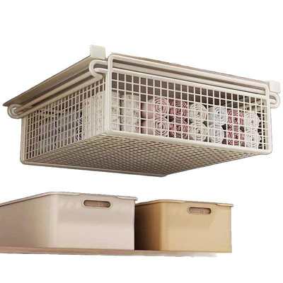 衣柜收纳分层架橱柜悬挂式隔板置物架可抽拉放衣服置物篮柜内