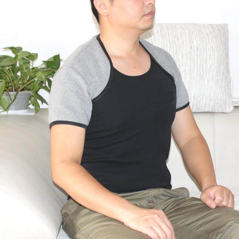 男士护肩颈椎坎肩加绒保暖护肩膀中老年披肩周肩炎睡觉背心春秋