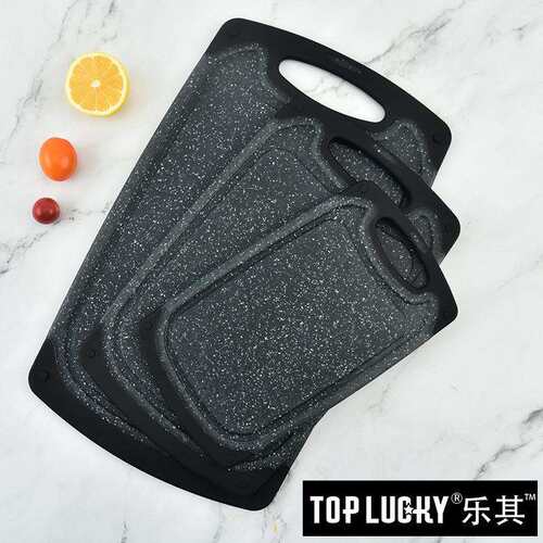 仿大理石纹菜板三件套装塑料小麦秸秆厨房切菜板可悬挂pp砧板