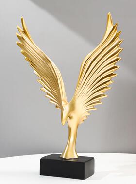 创意现代家居摆件天使之翼酒柜装饰品书房办公室桌面摆设大展宏图