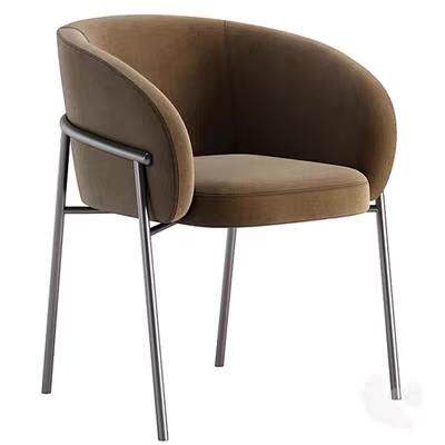 北欧意式布艺轻奢设计师餐椅家用现代简约靠背椅书房桌椅化妆椅子