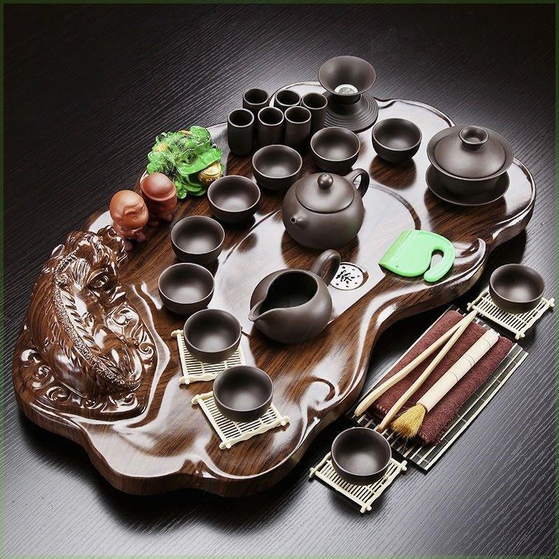 茶具茶台一整套特价套装家用简约现代客厅功夫实木茶盘自动紫砂茶