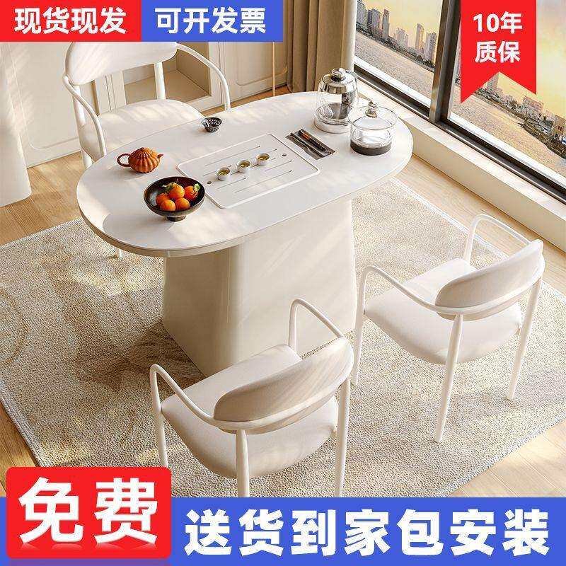 阳代茶组合轻HPA奢小茶台烧水壶一体套装家台合用现简约茶台组移