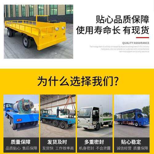 厂区物流搬运车拉猪车 电动四轮平板拉货车大功率吨倒货车送货