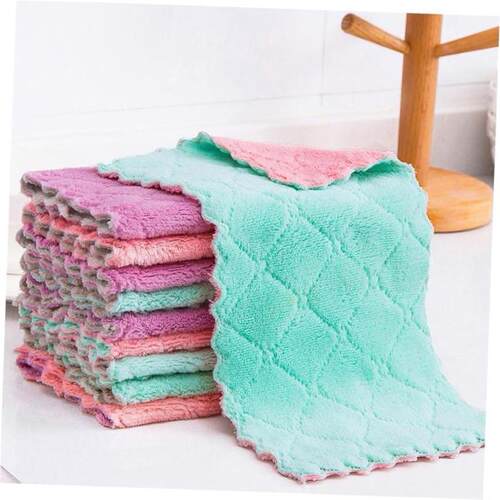 Kitchen Towels Dishcloths Coral Fleece Dish Towel Dish Rags