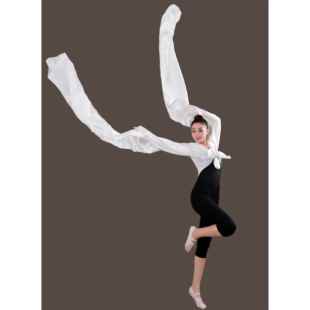 高档新款杭纺真丝水袖专业男士水袖古典舞戏舞蹈曲演纺出男服黑色