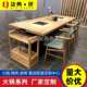 火锅桌椅系列酒吧清吧自助餐桌子火烧石实木白色油漆岩板