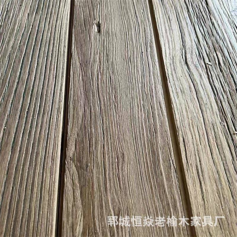 老榆木门板茶桌书架复古茶几吧台大板桌怀旧原木隔断踏板实木板