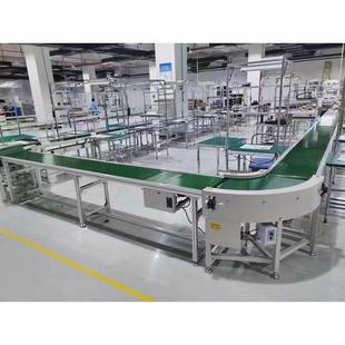 90度转弯机小型环形流水线无半径皮带输送180度U型滚筒转弯传送带