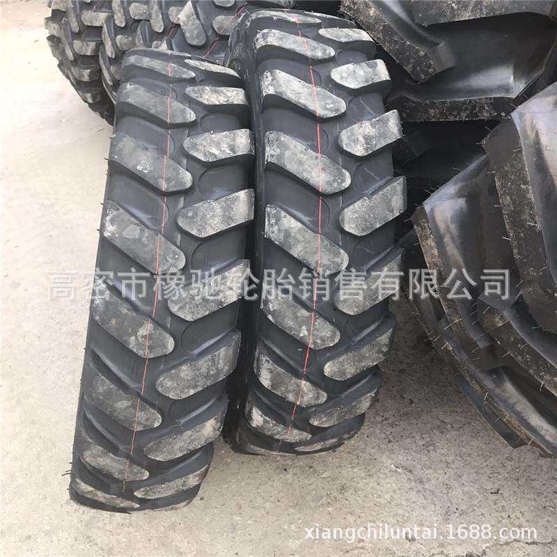 鲁飞轮式挖沟机 挖掘机轮胎900/1000/9.00/10.00-20新源机械