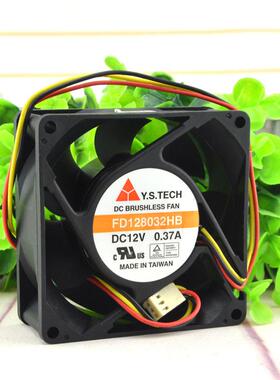 元山Y.S.TECH FD128032HB 8032 12V 0.37A 双滚珠散热风扇