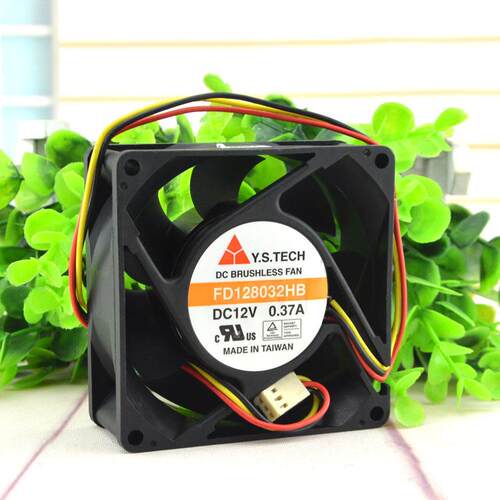 元山Y.S.TECH FD128032HB 8032 12V 0.37A 双滚珠散热风扇